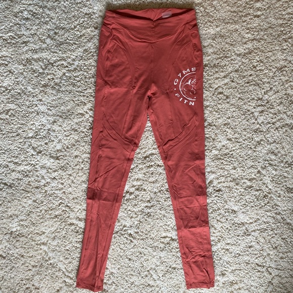 Gymshark Legacy Panel Leggings in Brick Red - Picture 2 of 2